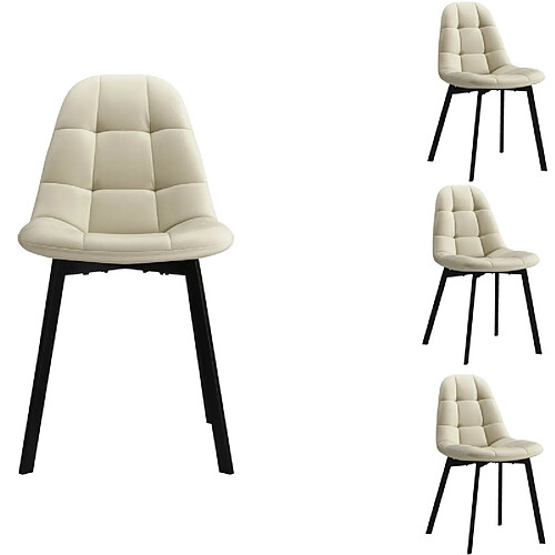 Moloo STELLIA-Chaise en velours beige (x4)