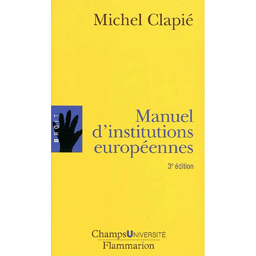 Manuel d'institutions européennes · Occasion