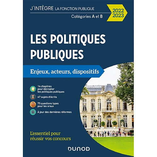 Les politiques publiques : enjeux, acteurs, dispositifs : catégories A et B, 2022-2023 · Occasion