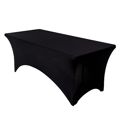 INF Nappe de table - nappe extensible pour fêtes et événements Black S