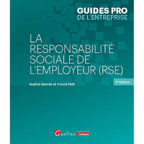 La responsabilité sociale de l'employeur (RSE) : santé et sécurité au travail, stress et violence au travail, risques psychosociaux, harcèlements, risques environnementaux, prévention et réparation des risques professionnels, qualité de vie au travail · Occasion