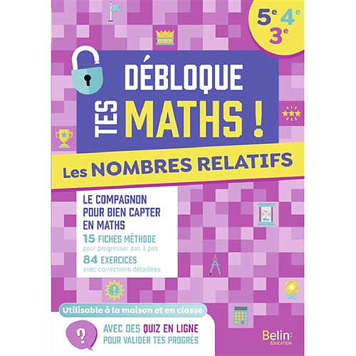 Les nombres relatifs : 5e, 4e, 3e