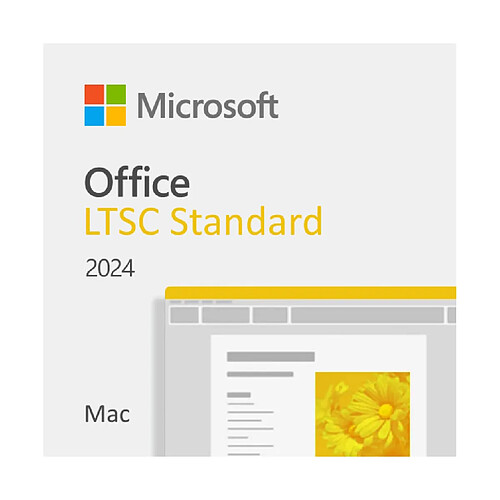 Microsoft Office 2024 pour Mac, contient : Word, Excel, PowerPoint et Outlook - Licence valable à vie
