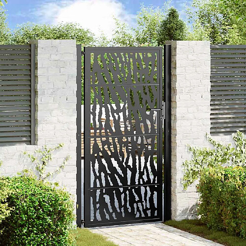 vidaXL Portail de jardin - 105x180 cm - Noir