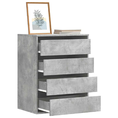 VIDAXL Beton - 4 Tiroirs