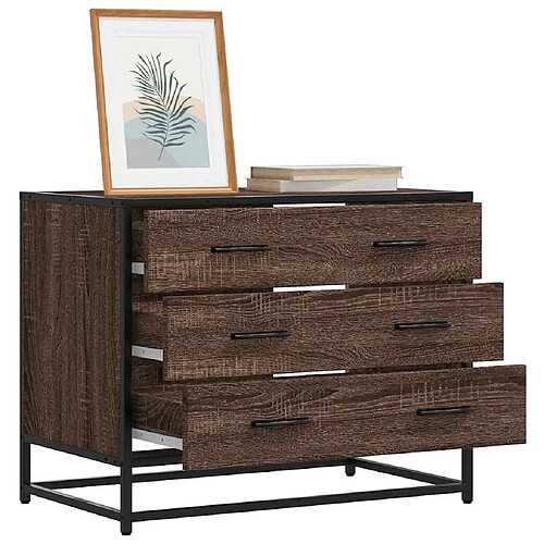 vidaXL Commode chêne marron