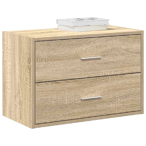 VIDAXL Armoire 2 tiroirs - Chêne sonoma