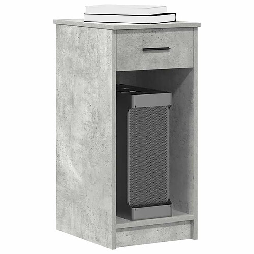 vidaXL Support tour PC - Gris béton