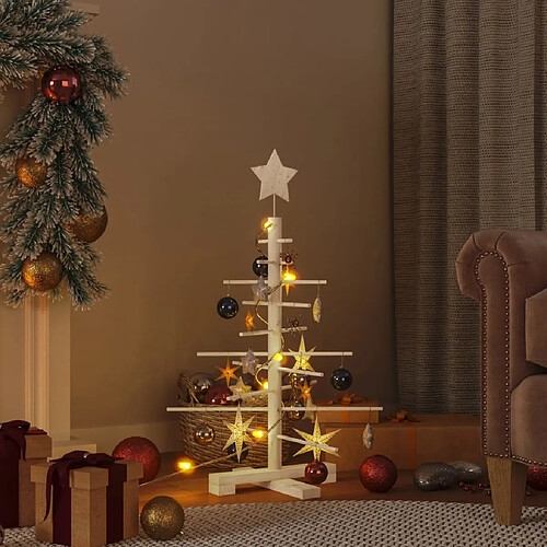 vidaXL Arbre de Noël en bois - 75 cm