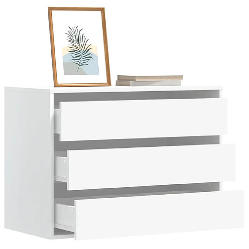 VidaXL Commode d'angle - Blanc