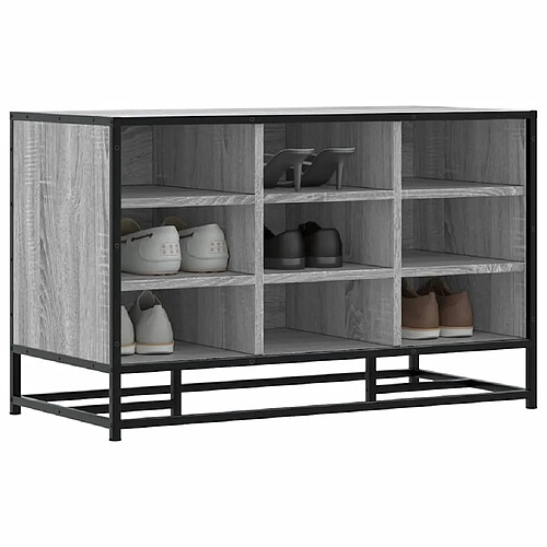 vidaXL Banc à chaussures sonoma gris