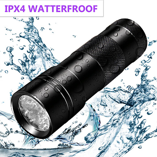 Lampe De Poche UV LED - 2 Longueurs D'onde Au Choix : 395 Nm Ou 365 Nm Aliment E Par Pile Aa L 392835