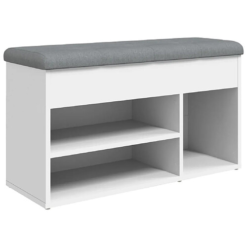 Decoshop26 Banc à chaussures - Blanc
