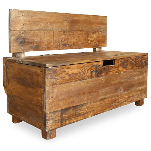 Helloshop26 Banc banquette bois de récupération - Bois