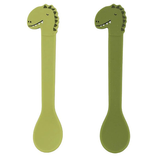 Trixie Baby TRIXIE 2 Cuillères en Silicone Mr. Dinosaure