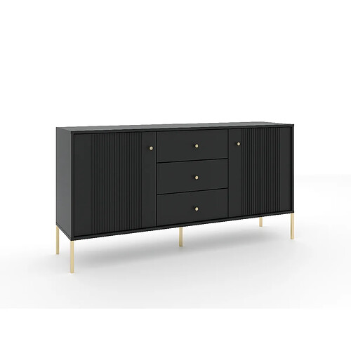VIVALDI Commode ISEO 2D3S Noir/Doré