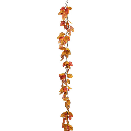 Atmosphera Guirlande feuille d'automne L. 1,8 M - Orange