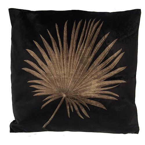 Alexandra house living Coussin velours - 45 x 45 cm - Noir et or