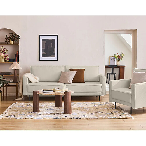 Lisa design canapé droit 3 places - Beige