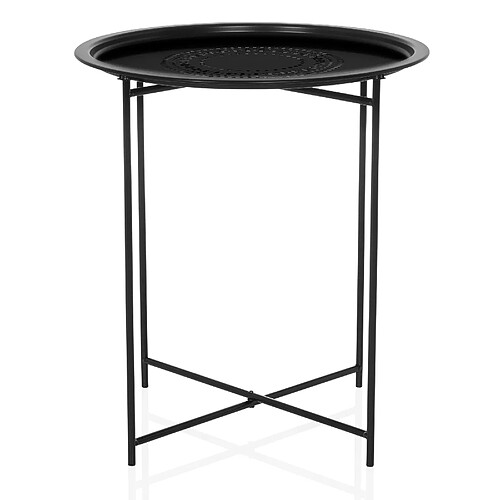 hjh LIVING Table d'appoint ALLRUND noire