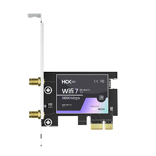 Carte PCIe WiFi 7 BE6500 Mbps Tri-Bandes Tylogy – Bluetooth 5.4, MT7925, Antennes Haut Gain 6dBi, WPA3, Windows 11 Compatible