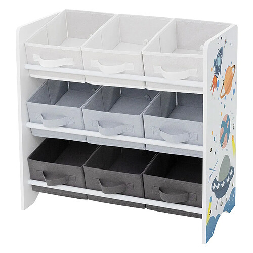 Joyz Bibliothèque enfant avec bacs - Blanc