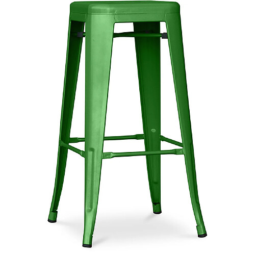 ICONIK INTERIOR Tabouret de bar - Design industriel - 76cm - Nouvelle édition- Stylix Vert