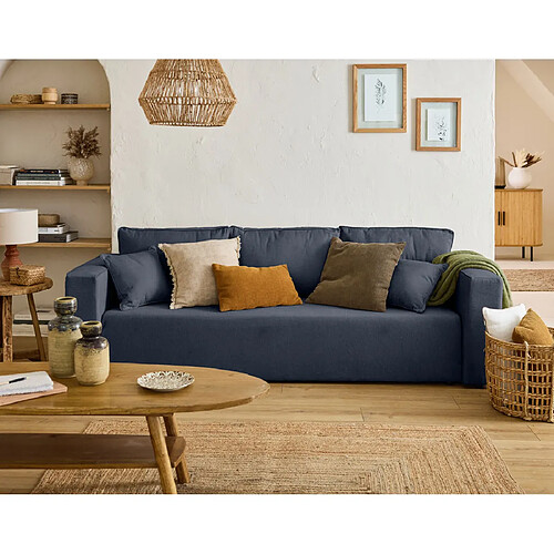 Bestmobilier canapé convertible Topaze - Bleu