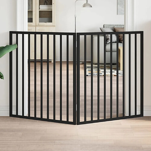 vidaXL Barrière Pliable 2 Panneaux Noir