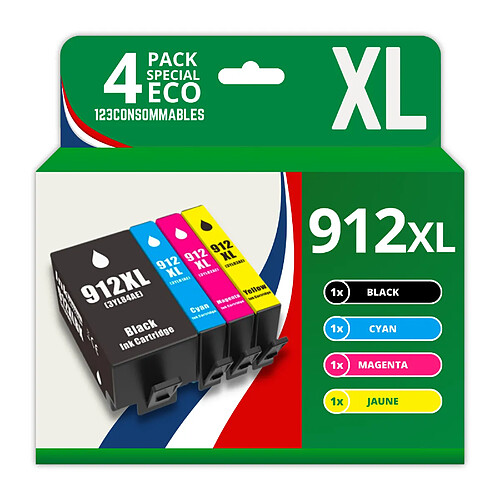 123Consommables Pack HP 912XL