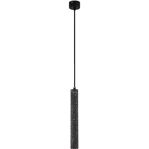 ICONIK INTERIOR Lampe de plafond Tube de Ciment - Lampe Suspendue LED - 30cm - Aroc Noir