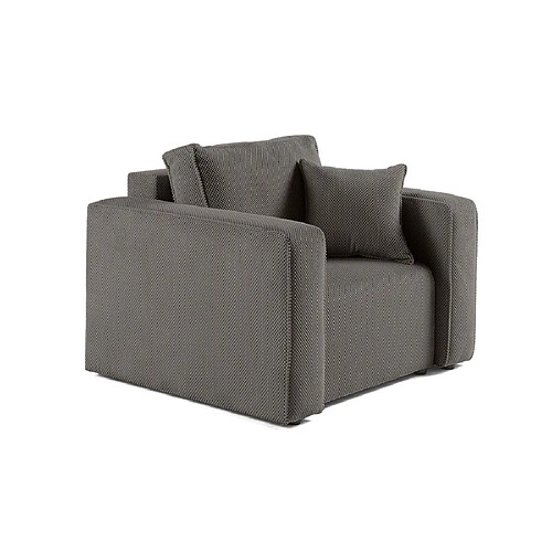 BESTMOBILIER Topaze Fauteuil - Gris foncé