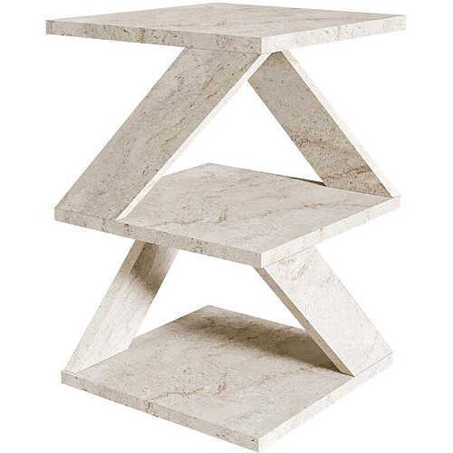 Hanah home Table d'appoint rectangulaire - Beige
