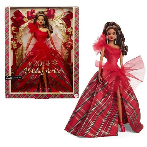 Barbie Poupée Joyeux Noël Châtain HRM63