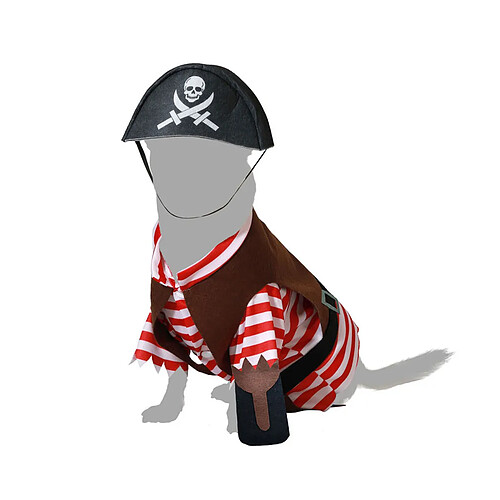 BigBuy Pets Déguisement pour Chien Pirate S