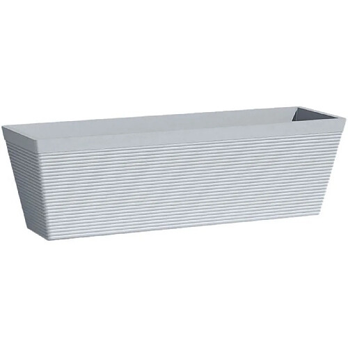Jardinière rectangulaire plastique - Bleu et gris