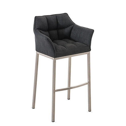 Decoshop26 Tabouret de bar - Gris