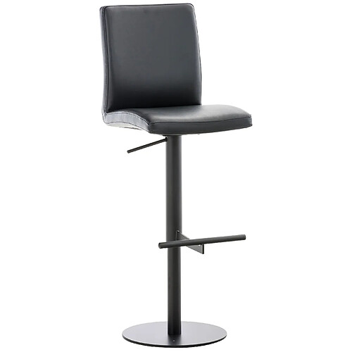 Decoshop26 Tabouret de bar pivotant - Noir