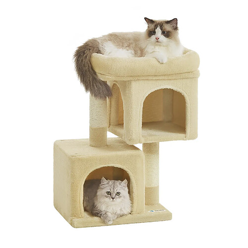 Arbre à chat en sisal et peluche - 65 cm