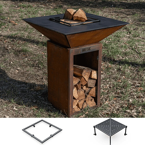 Grill Chic Cévenol avec meuble range-bois