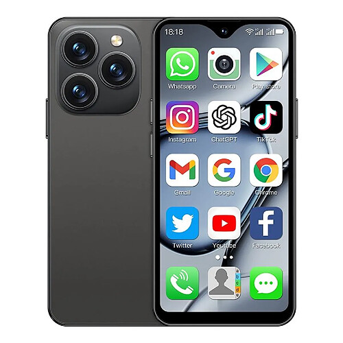 Yonis smartphone 4G Android - Noir