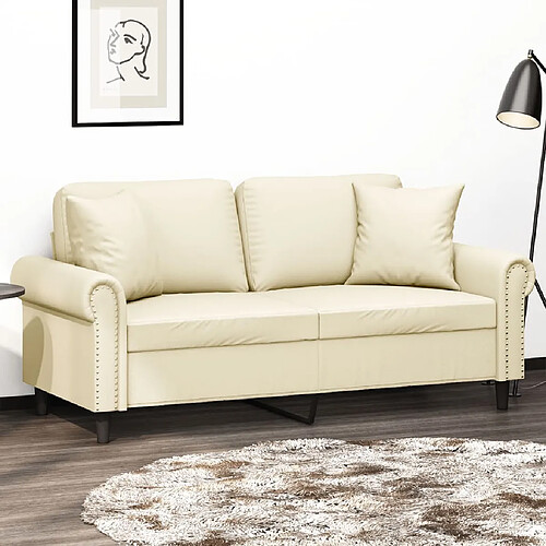 Canapé-lit 2-en-1 Crème 245x150 Cm - Tissu, Convertible, Design Moderne