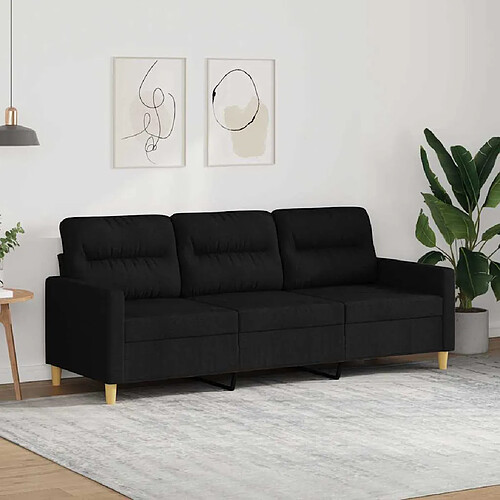 VIDAXL Noir 3 places 180 cm