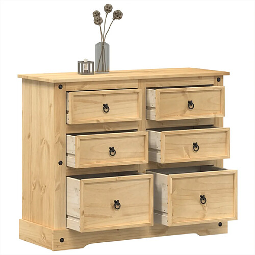 vidaXL Commode Corona - Bois de pin massif - 110x43x91 cm