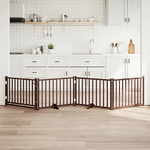vidaXL Barrière 4 panneaux avec porte