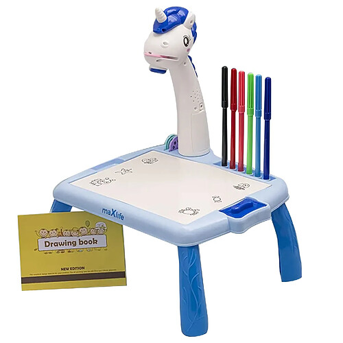 Maxlife Table à Dessin Projecteur Licorne Bleu