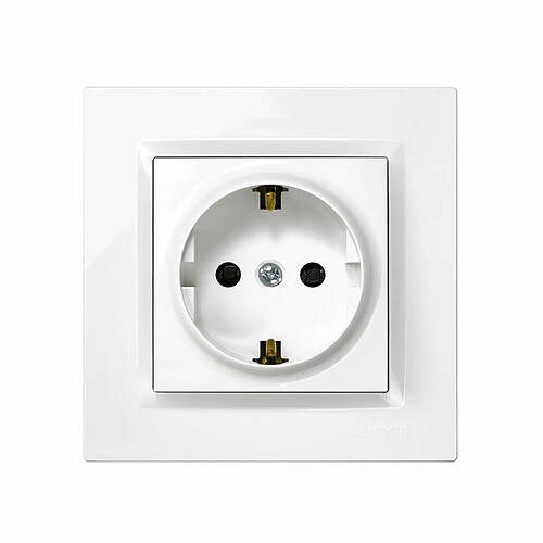 Simon Socle de prise 2P+T Type F - Blanc