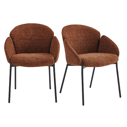 Moloo CANDICE-Chaise en tissu Luxury Terracotta (x2)