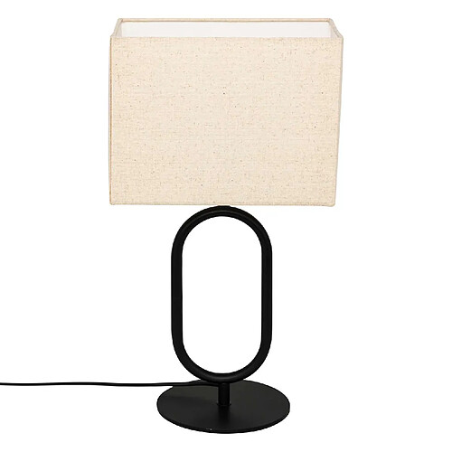 Atmosphera Lampe à poser SUNDSVALL - H. 52 cm - Beige et noir