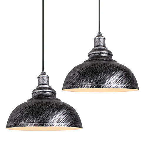 Stoex suspension métal vintage - Argent